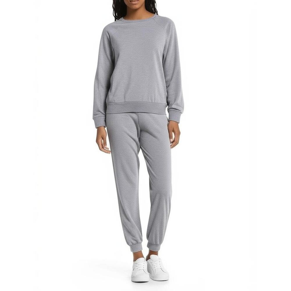 LIVE LOVE LOUNGE Light‎ Gray Crew Neck Soft Loungewear Sweatshirt Size Medium